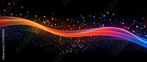 Colorful abstract background with dot of light. Generate AI image