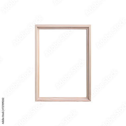 a white rectangular frame with a white background