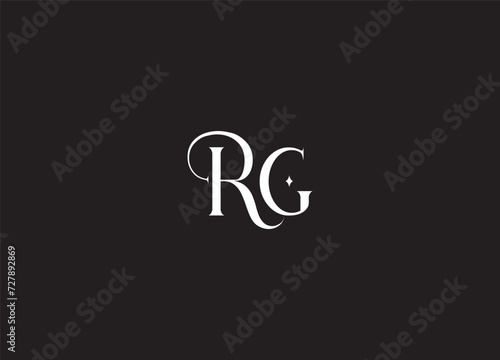 RG logo design, RG monogram, RG initial, letter RG logo, icon, vector