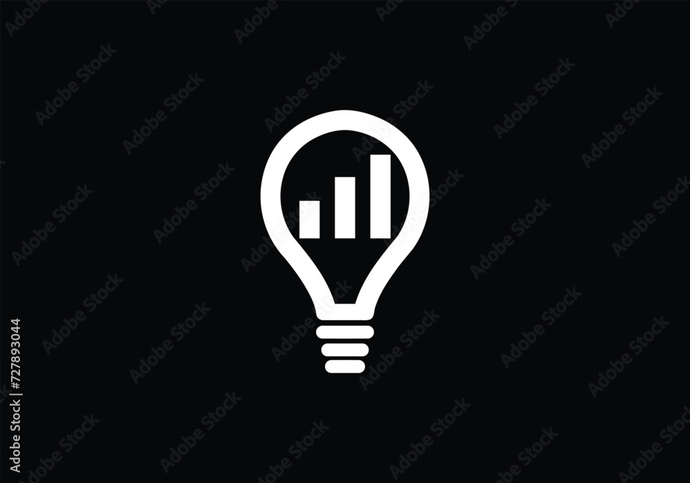 bulb & financial logo Design vector Template icon. bulb & financial logo Design vector Template icon.