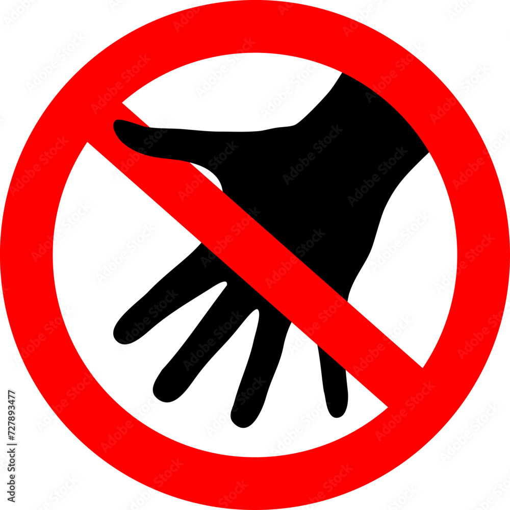 Do not touch vector sign