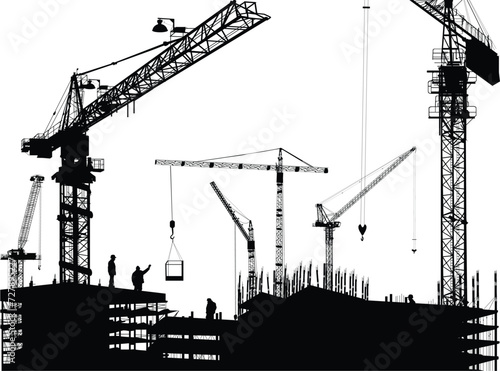 active house building isolated on white