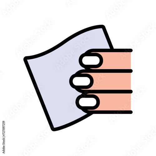 Makeup Remover Wet Wipes color icon isolated on white. Vector simple illustration
