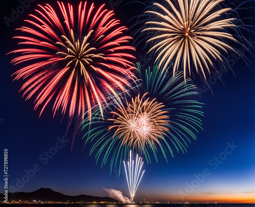 holiday  joy  summer  warmth  bright  colorful  fireworks  evening