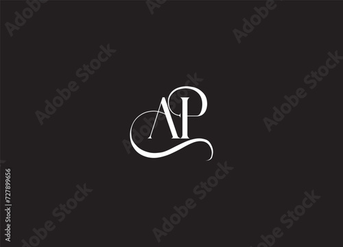 Initial Letter AP Logo. AP Stock Letter Logo design.