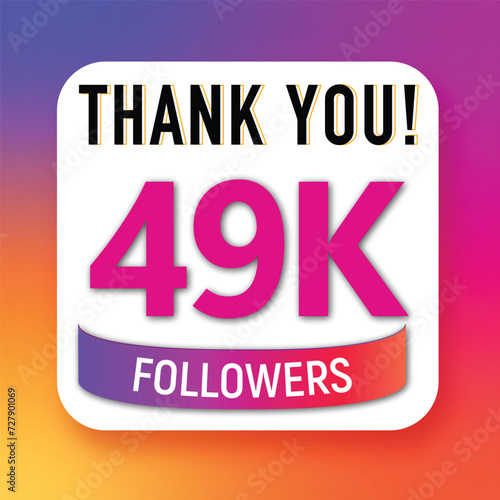 Thank you 100K followers celebration template design for social network and follower achievement celebration design