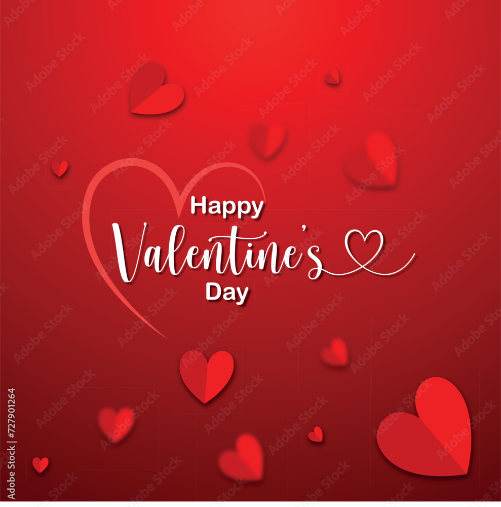 Happy valentine's day greetings card.