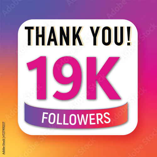 Thank you 100K followers celebration template design for social network and follower achievement celebration design