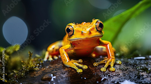 Wet and Wild The Detailed Texture of a Frog in Its Natural Habitat