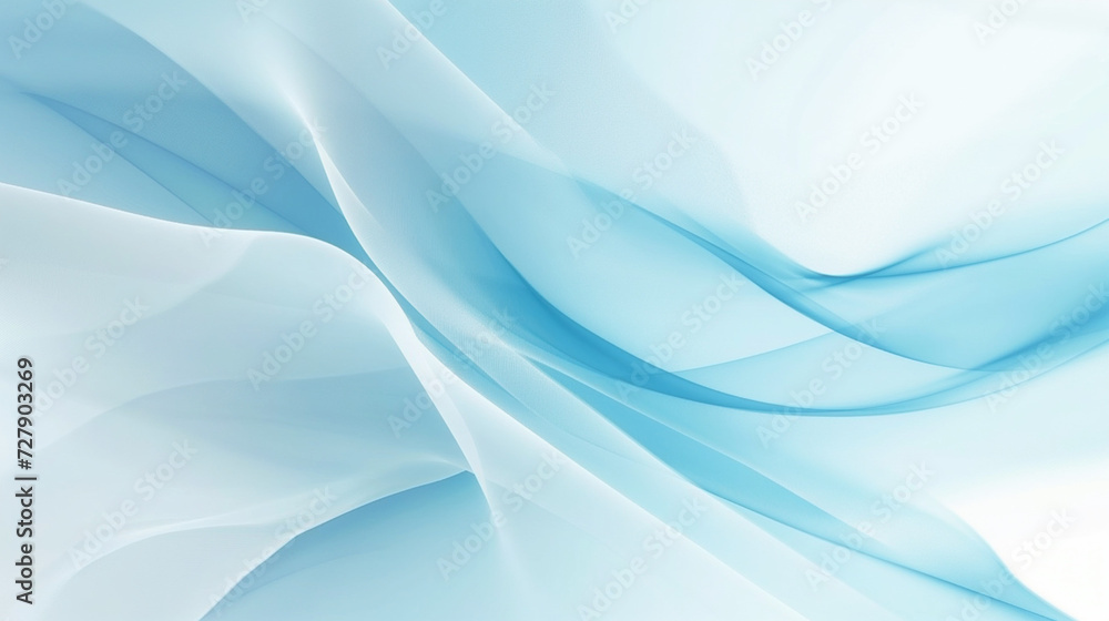 Light Blue Background with Gentle Folds of Delicate Translucent Fabric, Creating a Banner or Wallpaper with a Subtle and Graceful Textured Presence Light Blue Background with Gentle Folds of Delicate Translucent Fabric, Creating a Banner or Wallpaper with a Subtle and Graceful Textured Presence