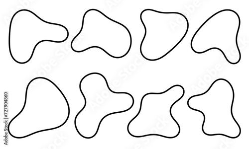 Various of abstract blob outline