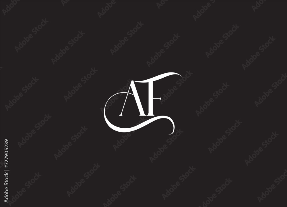 Alphabet letters or Initials. Monogram logo AF, FA, A and F, Modern letters AF, AF Logo Design Alphabet letters or Initials. Monogram logo AF, FA, A and F, Modern letters AF, AF Logo Design