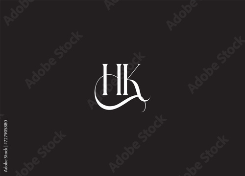 Initial letter HK logo design creative modern