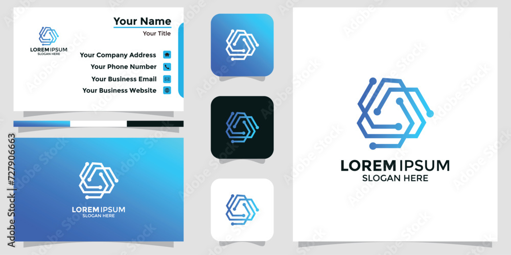 gradient security logo template collection and business cards gradient security logo template collection and business cards