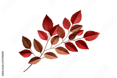 a red and brown leafy branch