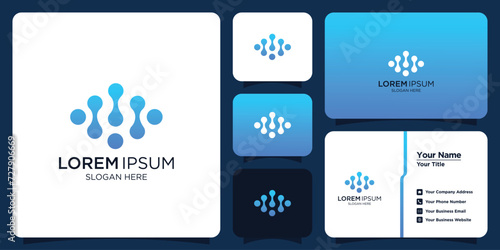 gradient security logo template collection and business cards