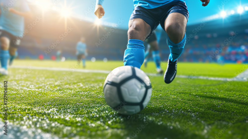 Naklejka premium soccer player in action