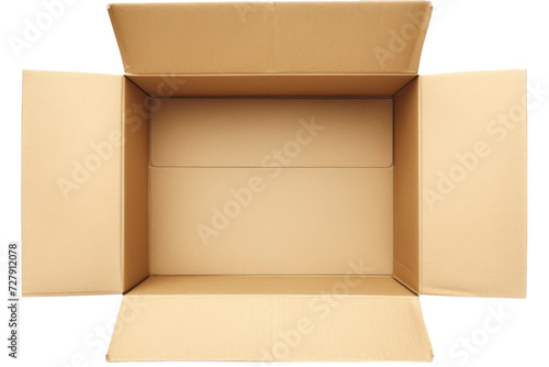 delivery box carton isolated on white or transparent png © David Kreuzberg