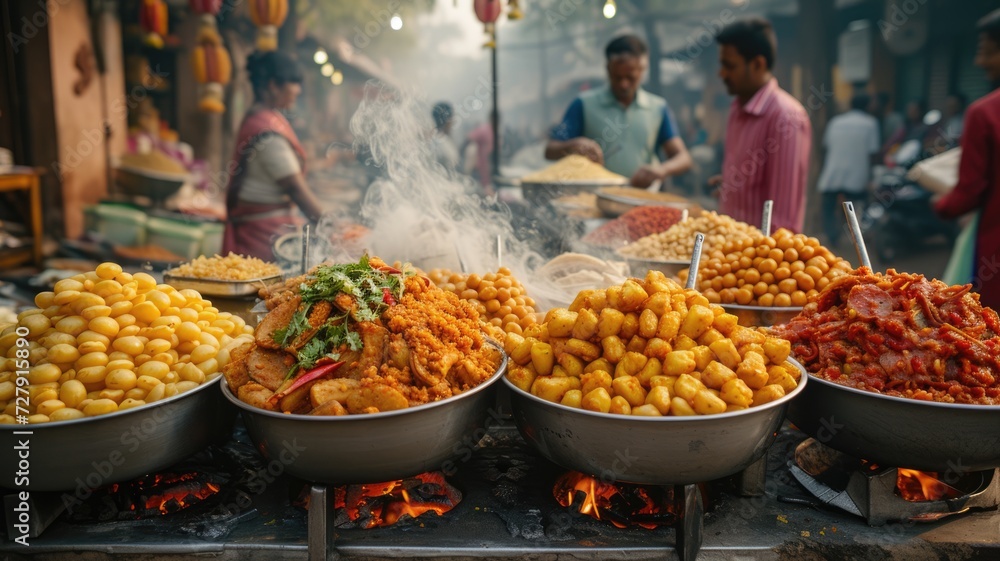 India street food for asia travel concept
