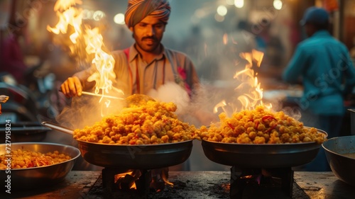 India street food for asia travel concept photo