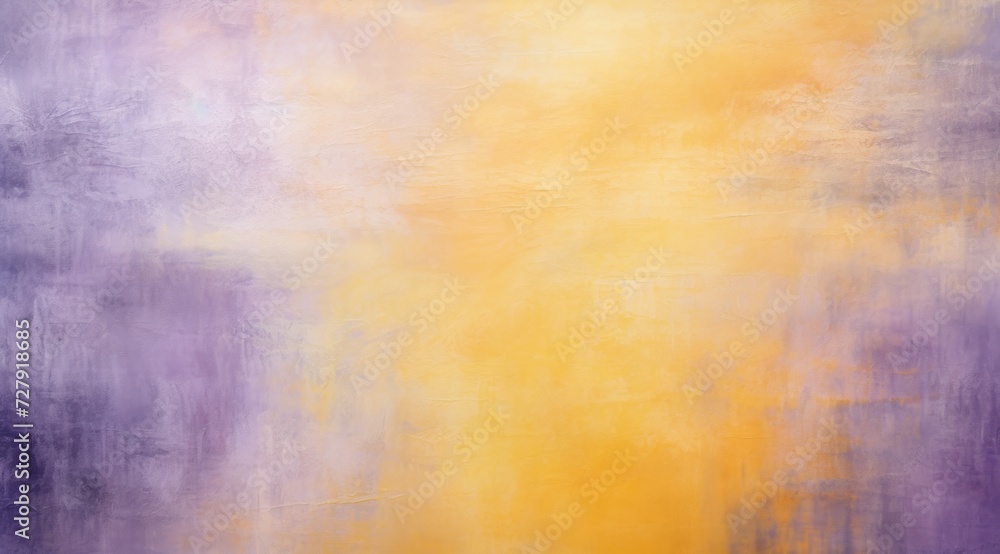 an abstract painting of yellow and purple colors