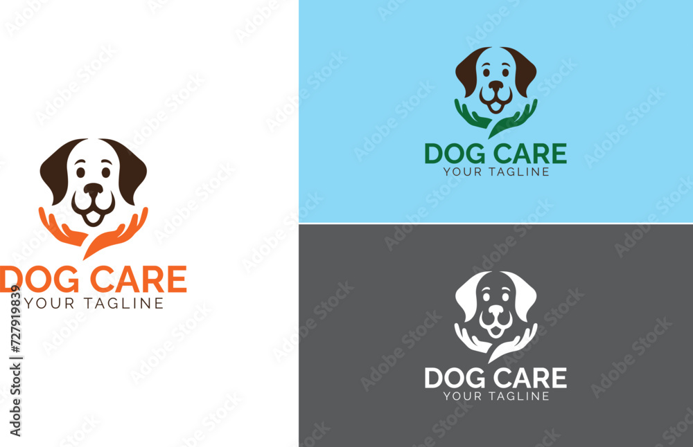 dog care logo,pet care logo