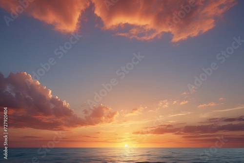 Golden Horizon  Sunset Landscape Background  Painting the Sky with Warm Hues  Capturing the Serenity of Dusk s Embrace  Generative AI.