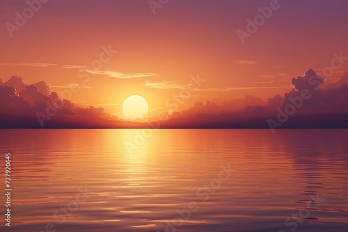 Golden Horizon  Sunset Landscape Background  Painting the Sky with Warm Hues  Capturing the Serenity of Dusk s Embrace  Generative AI.