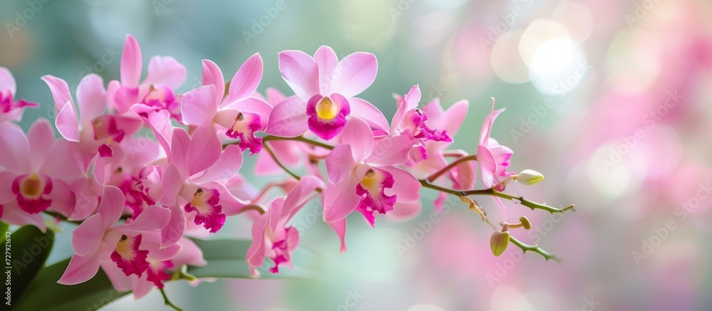 Pink Dendrobium Orchids: A Array of Pink Dendrobium Orchids Blooming Beautifully Pink Dendrobium Orchids: A Array of Pink Dendrobium Orchids Blooming Beautifully