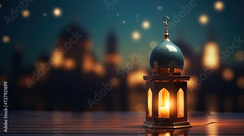 Ramadan celebration Arabic lantern background illustrations photo