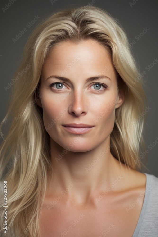Close-up beautiful white woman, blondy hair Close-up beautiful white woman, blondy hair