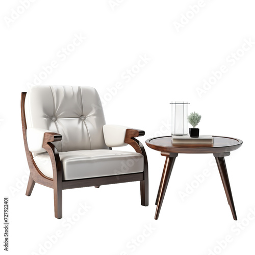 armchair and coffee table