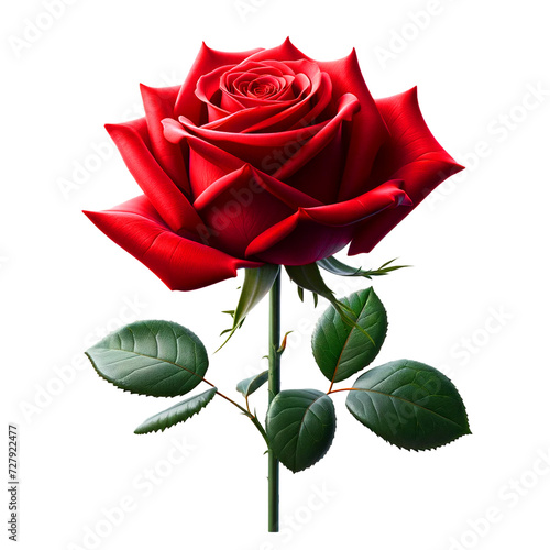 Transparent PNG of Single Red Rose