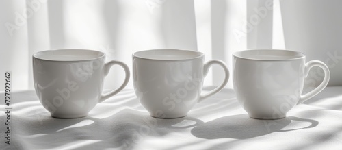 Cup on White Background: Triple the Charm of a Cup, White Background, Cup, White Background