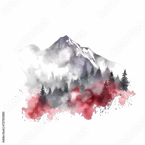 Abstract Mountain Landscape