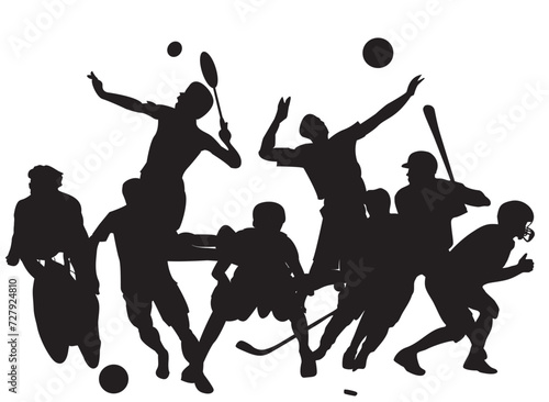 players silhouettes