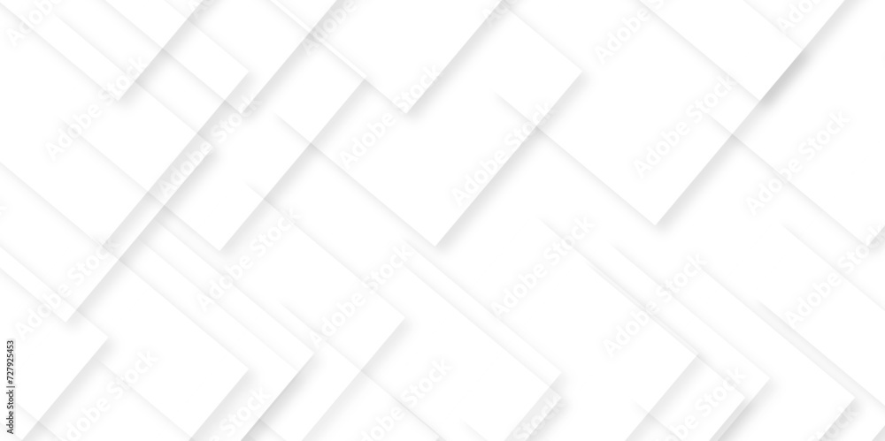 Abstract retro pattern seamless light white geometric square and line vector background. White and gray geometric square technology seamless white banner concept for business and presentation purpose. - obrazy, fototapety, plakaty 