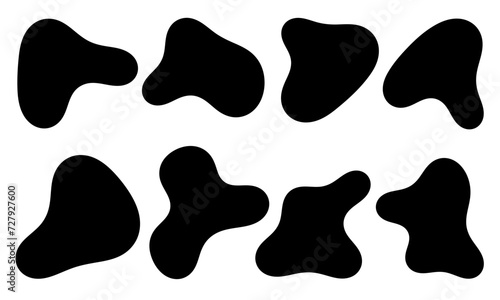 Set of irregular blob shapes
