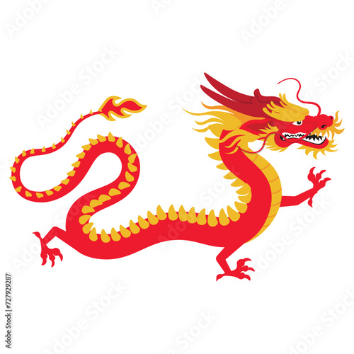 Fototapeta Naklejka Na Ścianę i Meble -  Illustration of Chinese Dragon