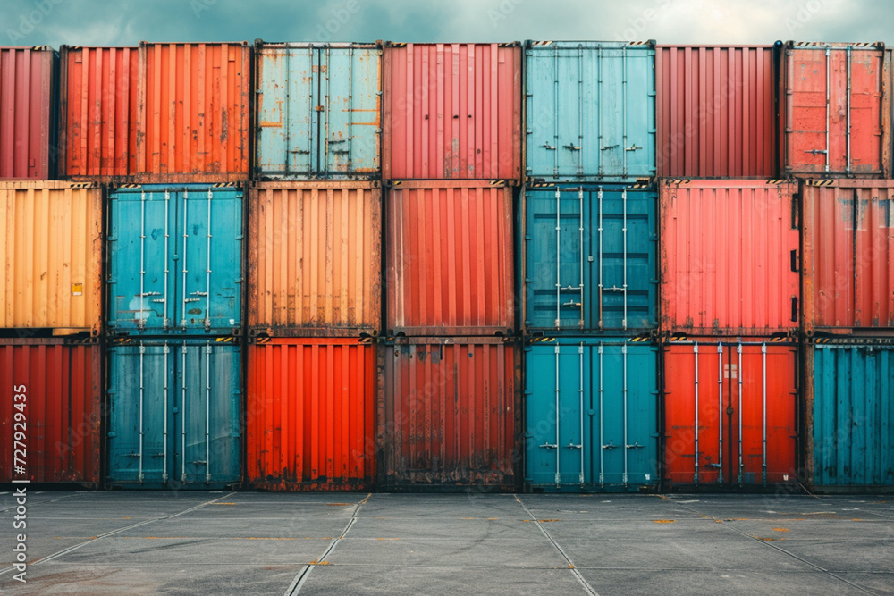 Fototapeta premium container cargo freight ship