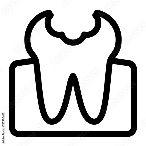 cavity line icon