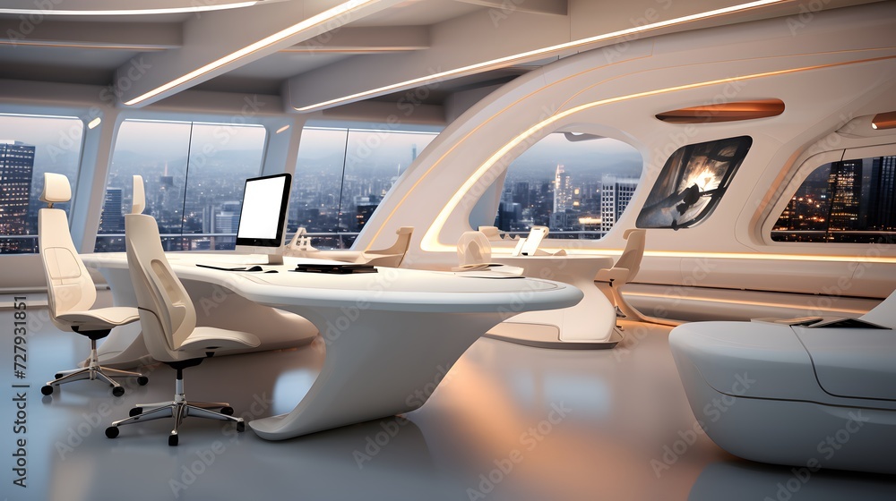 modern and futuristic office

