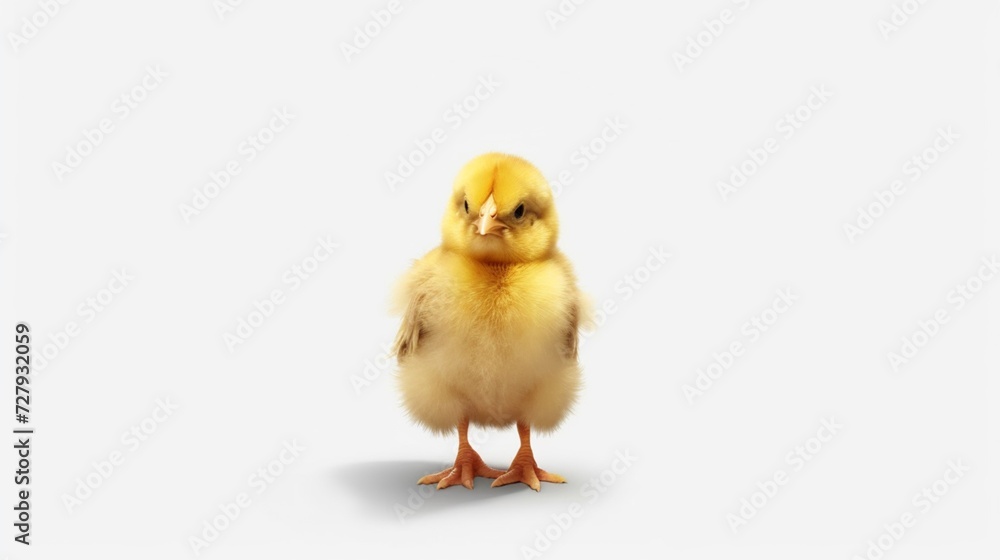 Yellow Chick Isolated Ai Generative