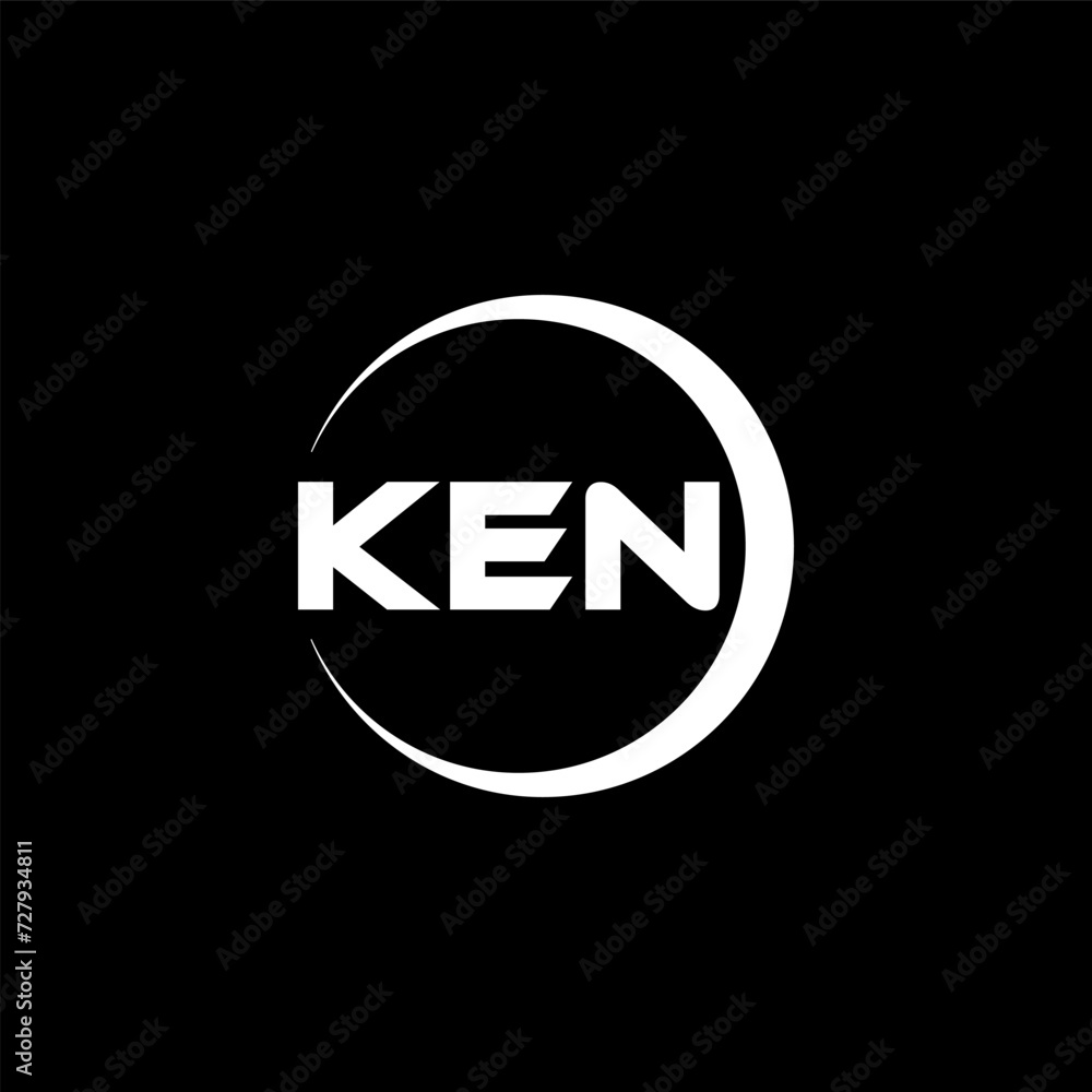KEN letter logo design with black background in illustrator, cube logo, vector logo, modern alphabet font overlap style. calligraphy designs for logo, Poster, Invitation, etc. KEN letter logo design with black background in illustrator, cube logo, vector logo, modern alphabet font overlap style. calligraphy designs for logo, Poster, Invitation, etc.