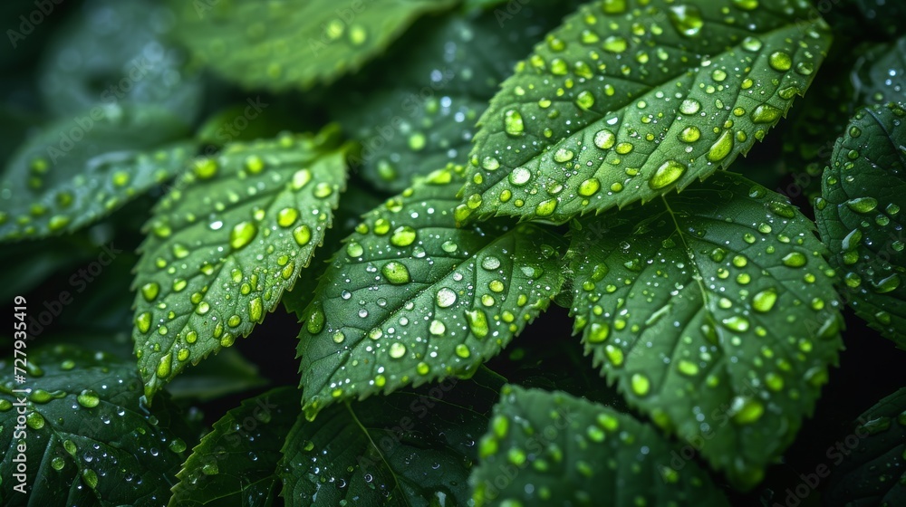 Droplets on Leaves, Close-ups of rain or dew droplets on leaves, emphasizing nature's beauty. Droplets on Leaves, Close-ups of rain or dew droplets on leaves, emphasizing nature's beauty.