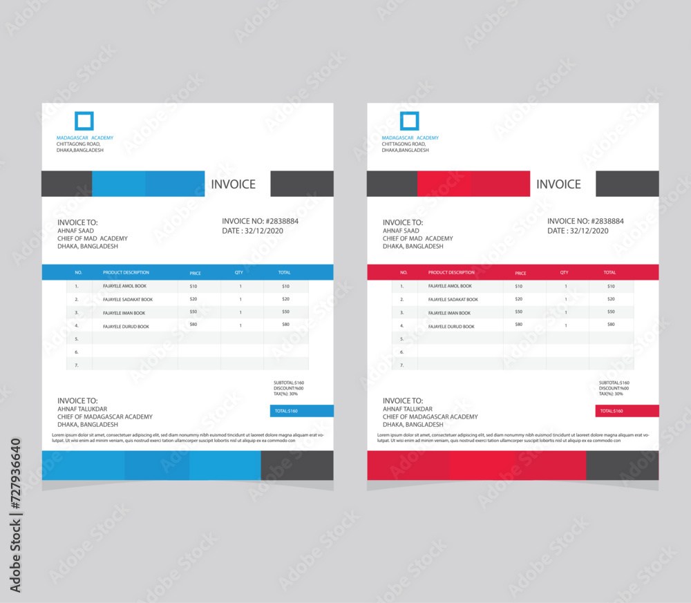 invoice template design in minimal style invoice template design in minimal style