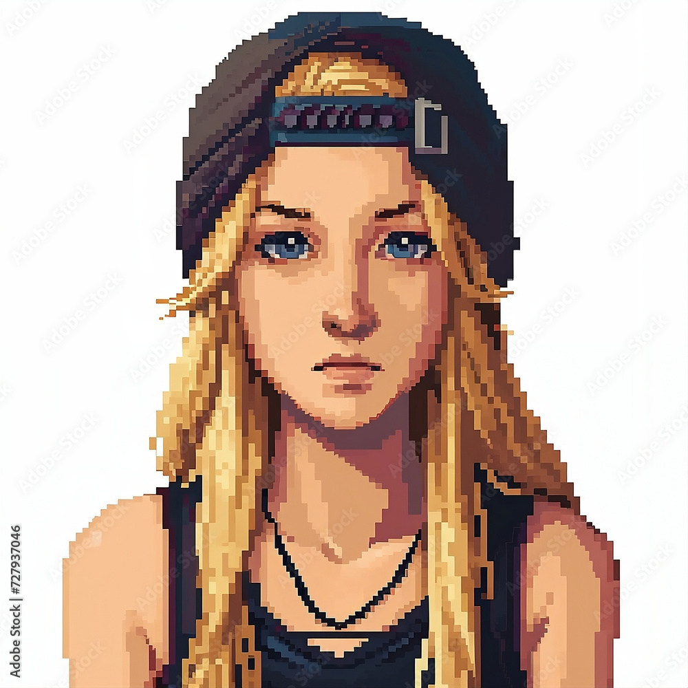 pixel art portrait of a woman pixel art portrait of a woman