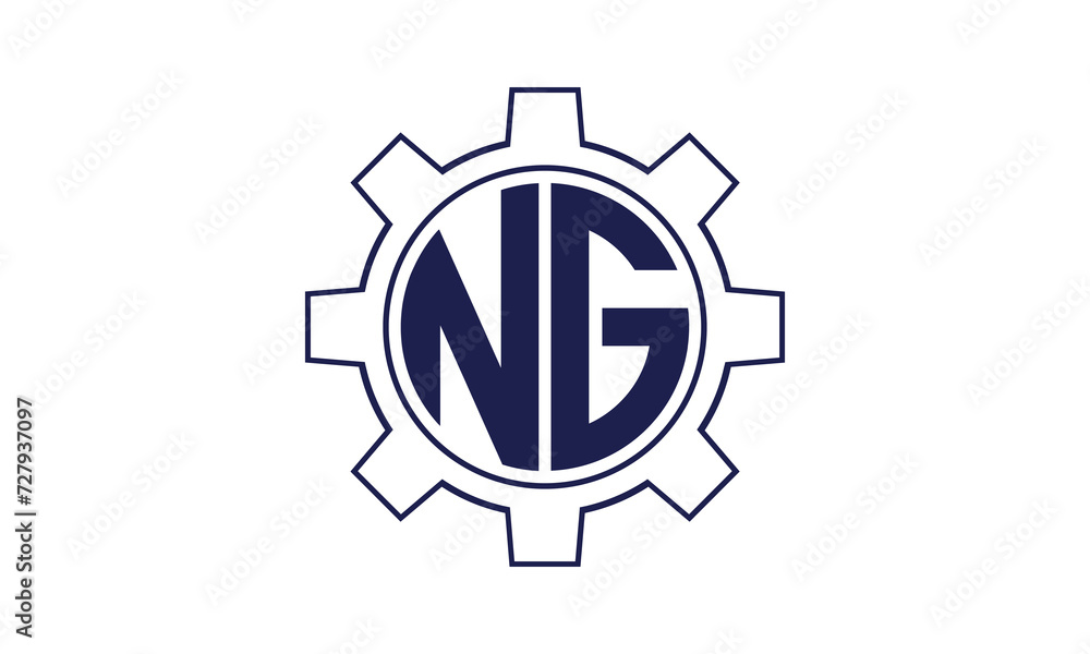 NG initial letter mechanical circle logo design vector template. industrial, engineering, servicing, word mark, letter mark, monogram, construction, business, company, corporate, commercial, geometric NG initial letter mechanical circle logo design vector template. industrial, engineering, servicing, word mark, letter mark, monogram, construction, business, company, corporate, commercial, geometric