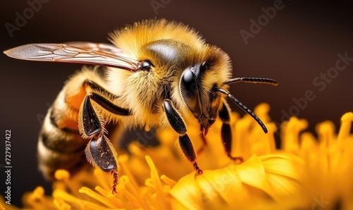 Close Up of Bee on Flower