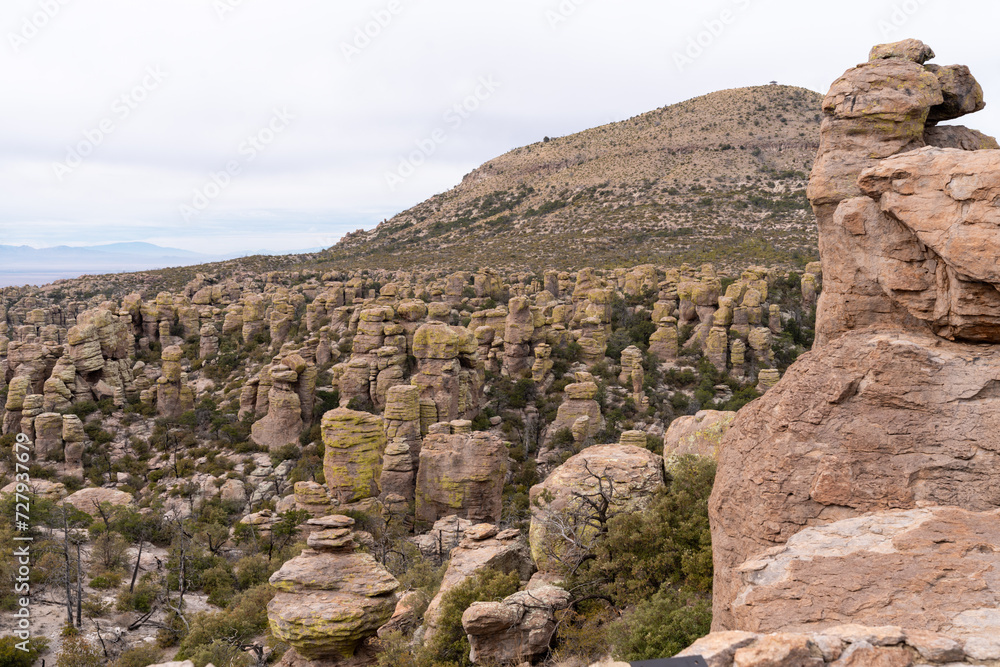 Hoodoos and rock formations at Massai Point - Chiricahua National Monument Arizona Hoodoos and rock formations at Massai Point - Chiricahua National Monument Arizona